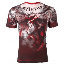 AFFLICTION Men T-Shirt UPWARD Angel Wings Tattoo